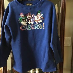 Cheers Snowman Holiday Christmas Sweater (S) by Bob Mackie